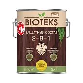 Деревозащитное средство Bioteks 2в1 золотая сосна 2,7 л