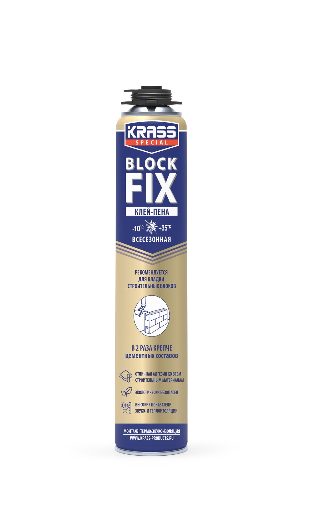 Клей-пена Krass Special Block Fix для строительных блоков 0,75 л