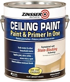 Краска влагостойкая Zinsser Ceiling Paint для потолка белый 3,78 л