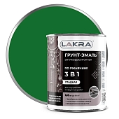 Грунт-эмаль Лакра 3в1 гладкий зелёный 0,8 кг