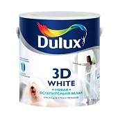 Краска интерьерная Dulux 3D матовый ослепительно белый 2,5 л